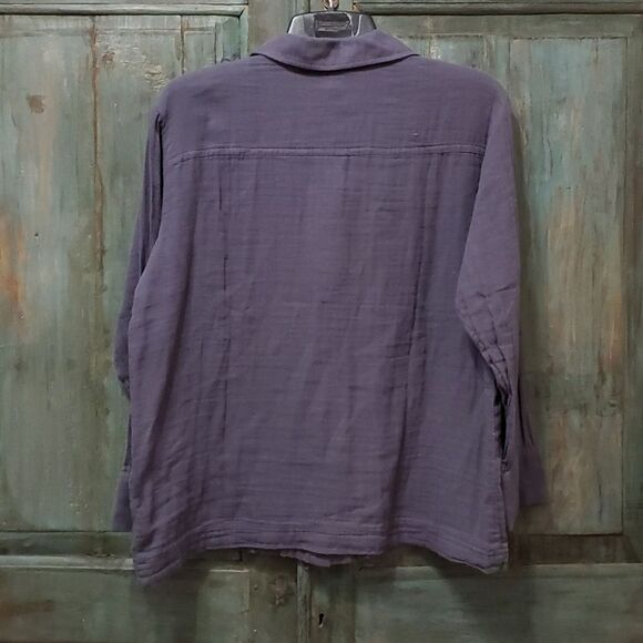 Johnny Was Calme Women's Double Packet Shacket,  Color Graphite Size Medium - Picture 4 of 8